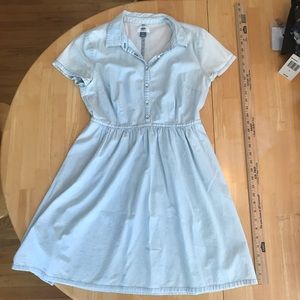 Old Navy Light Blue Denim-Style Cotton Dress